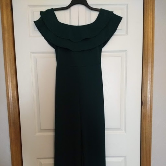 Fashion Nova WinterGreen Off the Shoulder Jumpsuit - Picture 5 of 7